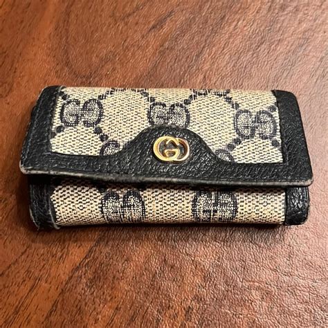 gucci monogram key ring|gucci keychain vintage.